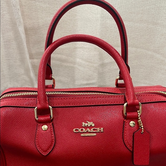 Coach  Rowan Red Leather Women's Bag - Picture 2 of 12